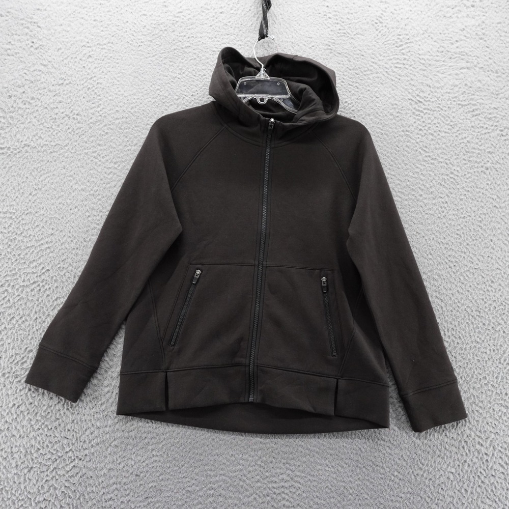 DSG Girls Sport Fleece Full‎ Zip Hoodie Black Jacket Size L 14 NWT DAG14405